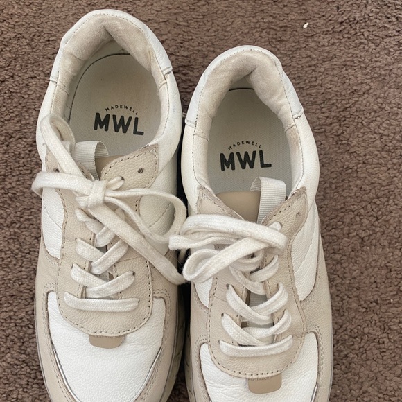 Madewell Kick-Off trainers. Neutral color block size 7 - Picture 3 of 6
